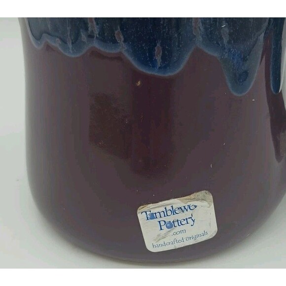 Tumbleweed Pottery Mug Feel Free To Bite Me Stoneware Blue Drip Purple Glaze - Picture 7 of 10
